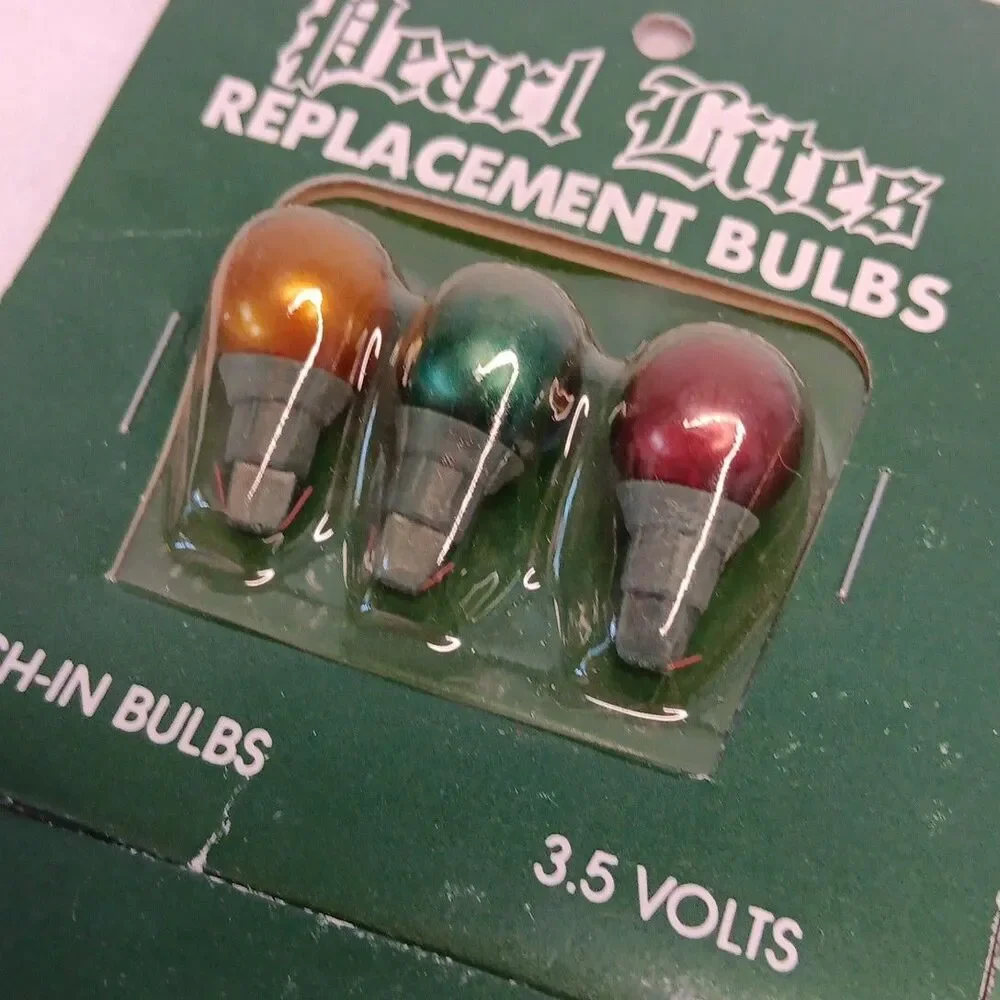Tree Light Replacement Pearl Lights Bulbs Green Yellow Red and GE Safety Fuses